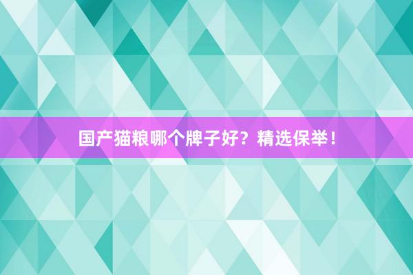 国产猫粮哪个牌子好？精选保举！